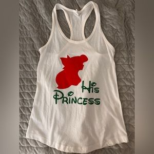 Little mermaid “his princess” tank top
